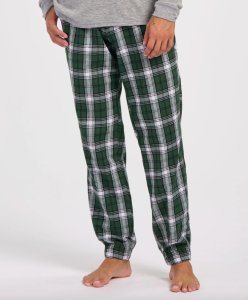 Pantaloni Pigiama Uomo Buffalo Plaid Bianco E Nero – Tessuto Modale Morbido, Tasche, Taglia L