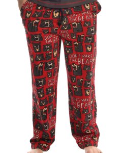Lazy One Men's Don't Wake The Bear Cotton Knit Pajama Pant