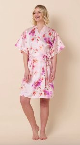 The Cat's Pajamas Women's Morning In Savannah Silk Kimono Robe