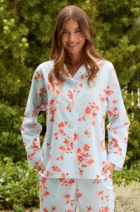 The Cat's Pajamas Women's Rosalie Luxe Pima Cotton Classic Pajama Set