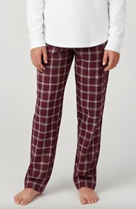 Boxercraft Kids Varsity Maroon/Oxford Plaid Poly Flannel Lounge Pant