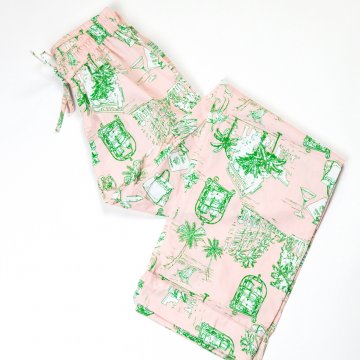 8 Oak Lane Women's Palm Beach Pink Cotton Pajama Pant