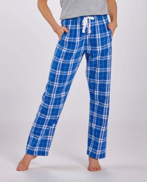 Boxercraft Women's Haley Royal/Silver Plaid Flannel Pajama Pant