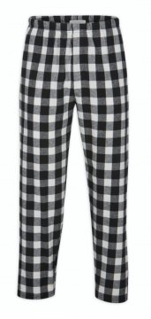Boxercraft Men's Harley Black/White Buffalo Plaid Flannel Pajama Pant