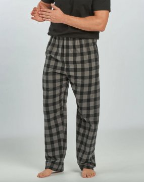 Boxercraft Men's Harley Charcoal/Black Buffalo Plaid Flannel Pajama Pant