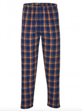 Boxercraft Men's Harley Navy/Orange Plaid Flannel Pajama Pant