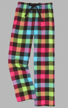 Boxercraft Neon Buffalo Plaid Unisex Flannel Pajama Pant