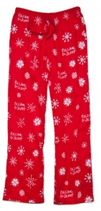 Little Blue House by Hatley Falling to Sleep Snowflakes Women's Flannel Pajama Pant in Red