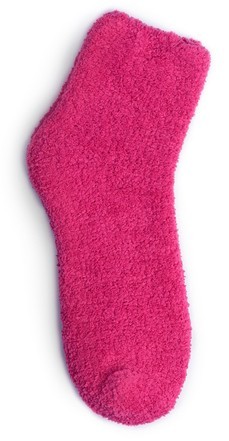 Kashwere Plush Chenille Lounging Sock in Magenta