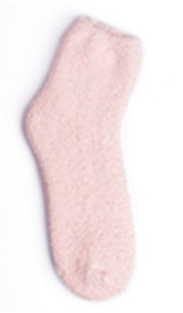Kashwere Plush Chenille Lounging Sock in Pink