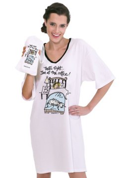 Emerson Street "That's right...I'm at the Office" Cotton Nightshirt in a Bag