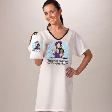 Emerson Street "Therapy has taught me..." Cotton Nightshirt in a Bag