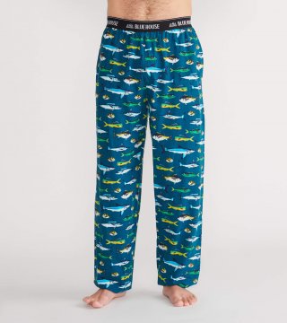 Little Blue House by Hatley Men's Game Fish Cotton Jersey Pajama Pant