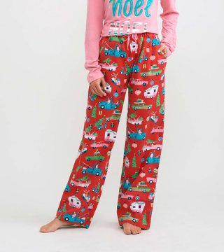 Little Blue House by Hatley Women's Retro Christmas Flannel Pajama Pant