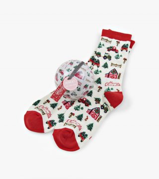 Little Blue House by Hatley Women's Country Christmas Socks In A Ball