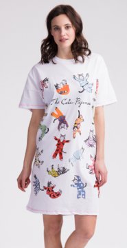 Little Blue House by Hatley The Cat's Pajamas Sleepshirt in White