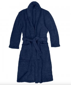Kashwére Signature Shawl Collared Robe in Navy