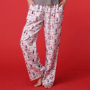 Mahogany Women's Holiday Gnomes Flannel Pajama Pant in a Bag
