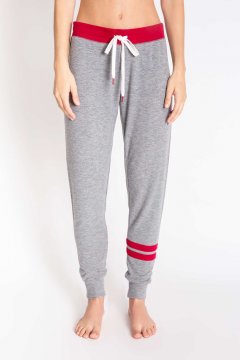 PJ Salvage All Things Love Banded Jogger Pant in Heather Grey