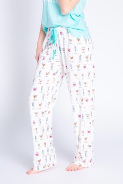 PJ Salvage Playful Prints Happy Hour Dreams Cotton Jersey Pajama Pant in Ivory