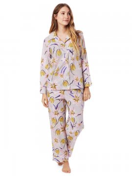 The Cat's Pajamas Women's Eden Moonshadow Luxe Pima Classic Pajama Set