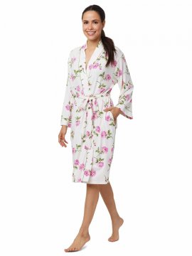 The Cat's Pajamas Women's Millie Pima Knit Kimono Robe