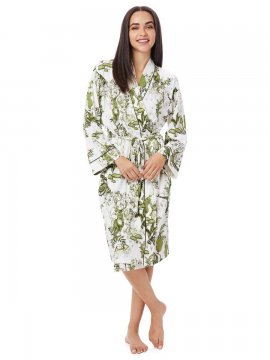 The Cat's Pajamas Women's Woodside Pima Knit Kimono Robe