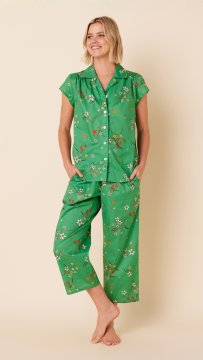 The Cat's Pajamas Women's Amelia Luxe Pima Capri Pajama Set