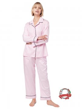 The Cat's Pajamas Women's Classic Pink Luxe Pima Pajama Set