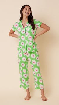 The Cat's Pajamas Women's Daisies for Days Pima Knit Capri Set