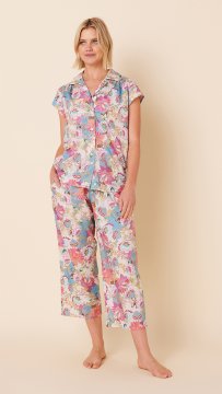 The Cat's Pajamas Women's Everly Luxe Pima Capri Pajama Set