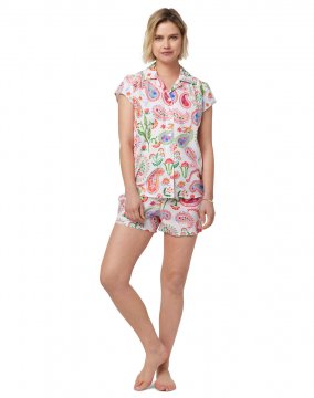 The Cat's Pajamas Women's Glad All Over Luxe Pima Short Set