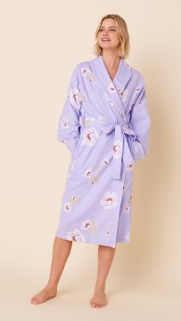 The Cat's Pajamas Women's Isabella Flannel Shawl Collar Robe