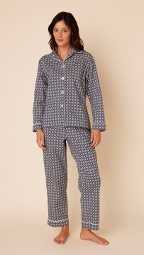 The Cat's Pajamas Women's Newport Daisy Luxe Pima Classic Pajama Set