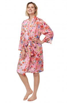 The Cat's Pajamas Women's Spring Fling Luxe Pima Kimono Robe