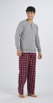 Boxercraft Men's Harley Varsity Maroon Plaid Flannel Pajama Pant