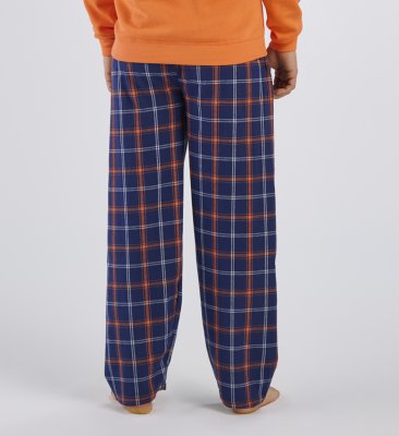 Boxercraft Men's Harley Varsity Navy/Orange Plaid Flannel Pajama Pant