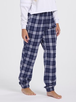 Boxercraft Adult Navy/Silver Plaid Flannel Jogger