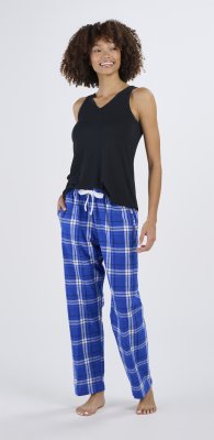 Boxercraft Women's Haley Carnegie Electric Royal Plaid Flannel Pajama Pant