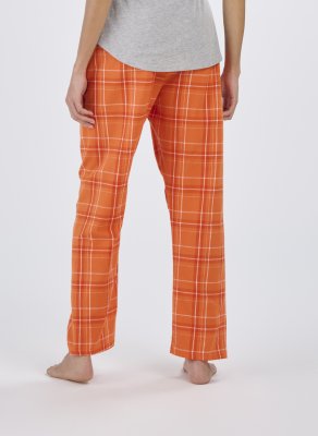 Boxercraft Women's Haley Carnegie Orange Plaid Flannel Pajama Pant