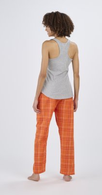 Boxercraft Women's Haley Carnegie Orange Plaid Flannel Pajama Pant
