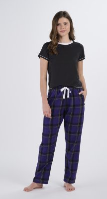 Boxercraft Women's Haley McIntosh Purple Plaid Flannel Pajama Pant