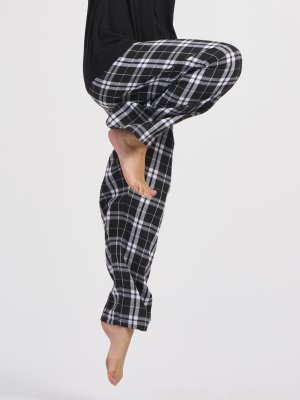 Boxercraft kids Black/White Plaid Poly Flannel Lounge Pant