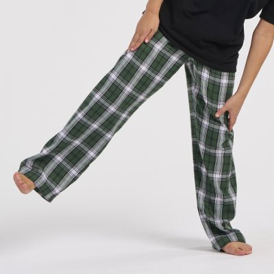 Boxercraft kids Green/White Plaid Poly Flannel Lounge Pant