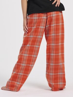 Boxercraft Kids Burnt Orange Kingston Plaid Poly Flannel Lounge Pant