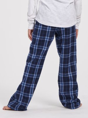 Boxercraft Kids Navy/Columbia Plaid Poly Flannel Lounge Pant
