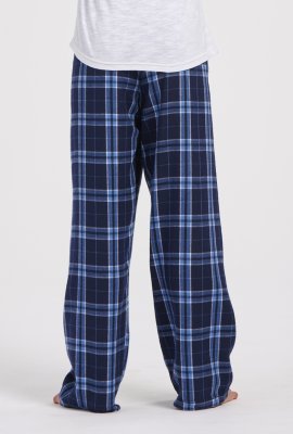 Boxercraft Kids Navy/Columbia Plaid Poly Flannel Lounge Pant