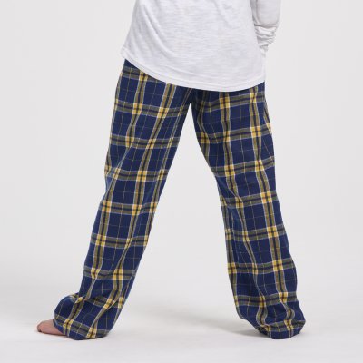 Boxercraft Kids Navy/Gold Plaid Poly Flannel Lounge Pant