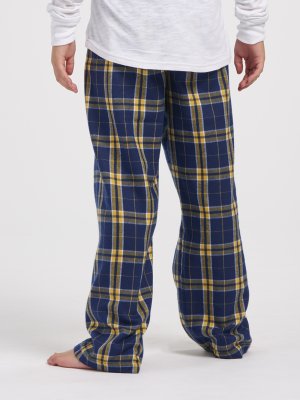 Boxercraft Kids Navy/Gold Plaid Poly Flannel Lounge Pant