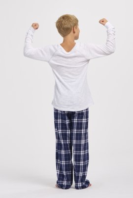 Boxercraft kids Navy/Silver Plaid Poly Flannel Lounge Pant